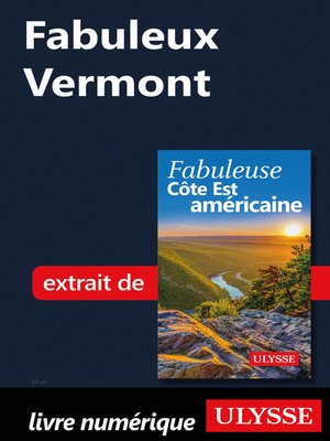 cover image of Fabuleux Vermont